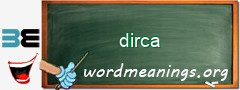 WordMeaning blackboard for dirca